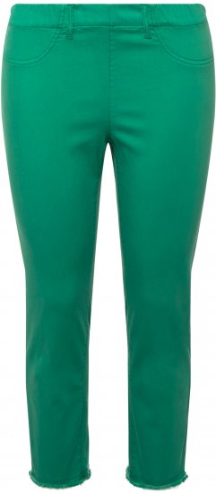 Ulla Popken Stretch Blend Bengaline Pants Emerald Green - Jeansy & Spodnie w Dużych Rozmiarach – Plus Size - 