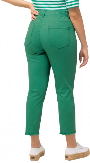 Ulla Popken Stretch Blend Bengaline Pants Emerald Green - Jeansy & Spodnie w Dużych Rozmiarach – Plus Size - 