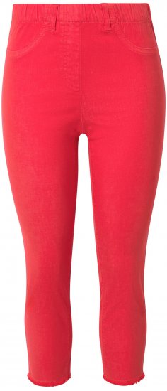 Ulla Popken Stretch Blend Bengaline Pants Neon Red - Jeansy & Spodnie w Dużych Rozmiarach – Plus Size - 