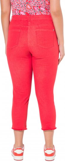 Ulla Popken Stretch Blend Bengaline Pants Neon Red - Jeansy & Spodnie w Dużych Rozmiarach – Plus Size - 