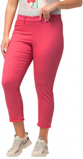 Ulla Popken Stretch Blend Bengaline Pants Light Pink - Jeansy & Spodnie w Dużych Rozmiarach – Plus Size - 