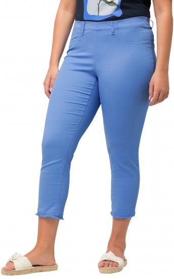 Ulla Popken Stretch Blend Bengaline Pants Blue - Jeansy & Spodnie w Dużych Rozmiarach – Plus Size - 