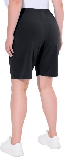 Ulla Popken Stretch Knit Bermuda Shorts Black - Jeansy & Spodnie w Dużych Rozmiarach – Plus Size - 