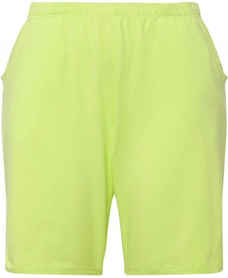 Ulla Popken Stretch Knit Bermuda Shorts Green - Jeansy & Spodnie w Dużych Rozmiarach – Plus Size - 