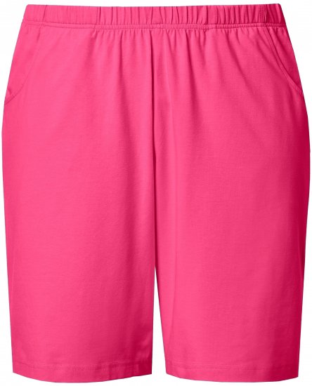 Ulla Popken Stretch Knit Bermuda Shorts Red - Jeansy & Spodnie w Dużych Rozmiarach – Plus Size - 