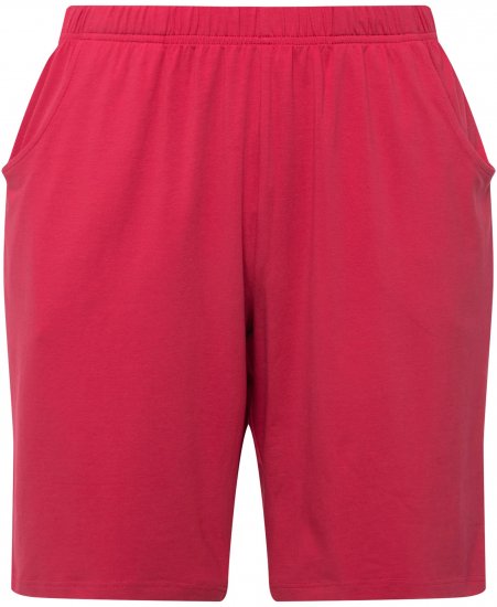 Ulla Popken Stretch Knit Bermuda Shorts Red - Jeansy & Spodnie w Dużych Rozmiarach – Plus Size - 