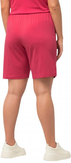 Ulla Popken Stretch Knit Bermuda Shorts Red - Jeansy & Spodnie w Dużych Rozmiarach – Plus Size - 