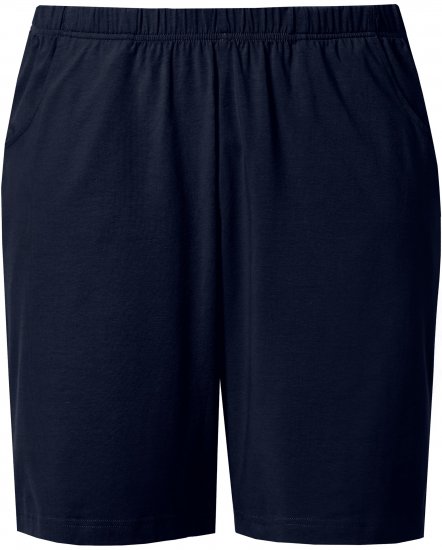 Ulla Popken Stretch Knit Bermuda Shorts Blue - Jeansy & Spodnie w Dużych Rozmiarach – Plus Size - 