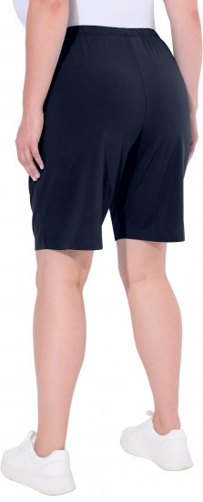 Ulla Popken Stretch Knit Bermuda Shorts Blue - Jeansy & Spodnie w Dużych Rozmiarach – Plus Size - 