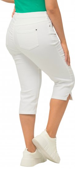 Ulla Popken Basic Capri Sarah Fit Jeans Snow White - Jeansy & Spodnie w Dużych Rozmiarach – Plus Size - 