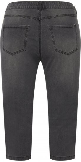 Ulla Popken Basic Capri Sarah Fit Jeans Gray - Jeansy & Spodnie w Dużych Rozmiarach – Plus Size - 