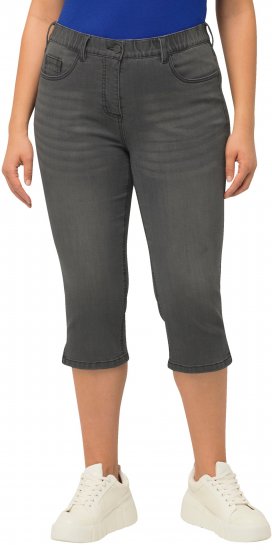 Ulla Popken Basic Capri Sarah Fit Jeans Gray - Jeansy & Spodnie w Dużych Rozmiarach – Plus Size - 