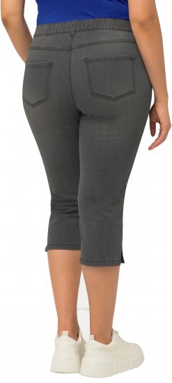 Ulla Popken Basic Capri Sarah Fit Jeans Gray - Jeansy & Spodnie w Dużych Rozmiarach – Plus Size - 