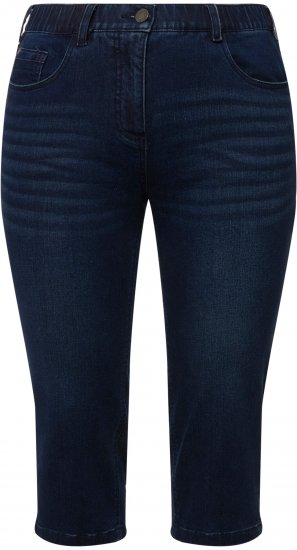 Ulla Popken Basic Capri Sarah Fit Jeans Denim Blue - Jeansy & Spodnie w Dużych Rozmiarach – Plus Size - 