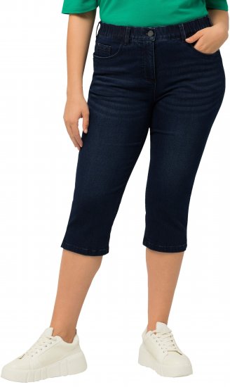 Ulla Popken Basic Capri Sarah Fit Jeans Denim Blue - Jeansy & Spodnie w Dużych Rozmiarach – Plus Size - 