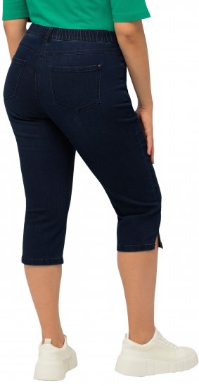 Ulla Popken Basic Capri Sarah Fit Jeans Denim Blue - Jeansy & Spodnie w Dużych Rozmiarach – Plus Size - 