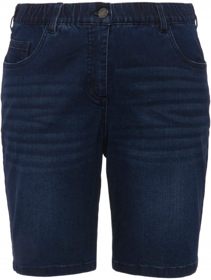 Ulla Popken Basic Denim Mandy Bermuda Shorts Blue Denim - Jeansy & Spodnie w Dużych Rozmiarach – Plus Size - 