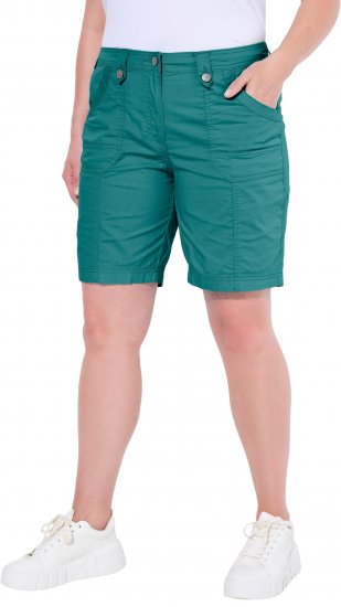 Ulla Popken Cargo Bermuda Shorts Teal - Jeansy & Spodnie w Dużych Rozmiarach – Plus Size - 