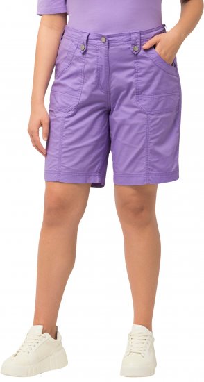 Ulla Popken Cargo Bermuda Shorts Pale Lilac - Jeansy & Spodnie w Dużych Rozmiarach – Plus Size - 