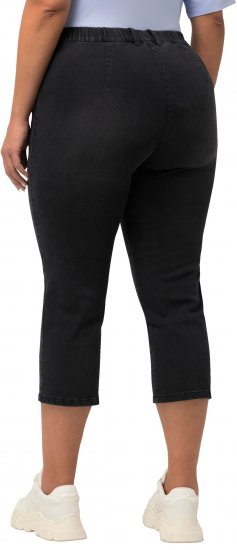 Ulla Popken Cropped Stretch Blend Mony Jeans Black - Jeansy & Spodnie w Dużych Rozmiarach – Plus Size - 