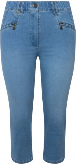 Ulla Popken Cropped Stretch Blend Mony Jeans Blue - Jeansy & Spodnie w Dużych Rozmiarach – Plus Size - 
