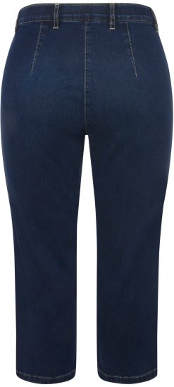 Ulla Popken Cropped Stretch Blend Mony Jeans Blue Denim - Jeansy & Spodnie w Dużych Rozmiarach – Plus Size - 