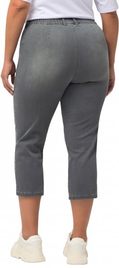 Ulla Popken Cropped Stretch Blend Mony Jeans Denim Blue - Jeansy & Spodnie w Dużych Rozmiarach – Plus Size - 