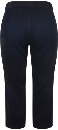 Ulla Popken Cropped Stretch Blend Mony Jeans Denim Blue - Jeansy & Spodnie w Dużych Rozmiarach – Plus Size - 