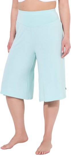 Ulla Popken Wide Leg Flared Bermuda Shorts Blue - Jeansy & Spodnie w Dużych Rozmiarach – Plus Size - 