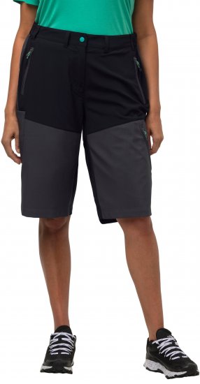 Ulla Popken Water Repellent Nordic Walking Shorts Black - Jeansy & Spodnie w Dużych Rozmiarach – Plus Size - 