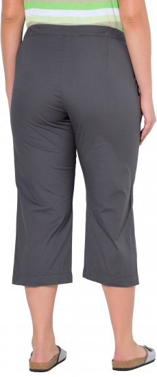 Ulla Popken Cropped Ruby Fit Pants Graphite Grey - Jeansy & Spodnie w Dużych Rozmiarach – Plus Size - 