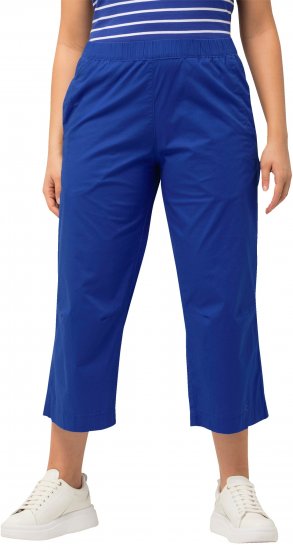 Ulla Popken Cropped Ruby Fit Pants Blue - Jeansy & Spodnie w Dużych Rozmiarach – Plus Size - 