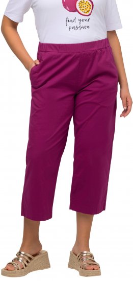 Ulla Popken Cropped Ruby Fit Pants Magnolia Red - Jeansy & Spodnie w Dużych Rozmiarach – Plus Size - 