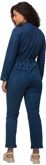 Ulla Popken Denim Boiler Suit Blue Denim - Jeansy & Spodnie w Dużych Rozmiarach – Plus Size - 