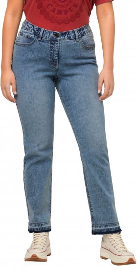 Ulla Popken Wide Leg Stretch Fit Mandy Jeans Light Blue Denim - Jeansy & Spodnie w Dużych Rozmiarach – Plus Size - 