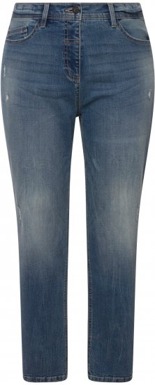 Ulla Popken Thermal Mom Jeans Blue Denim - Jeansy & Spodnie w Dużych Rozmiarach – Plus Size - 