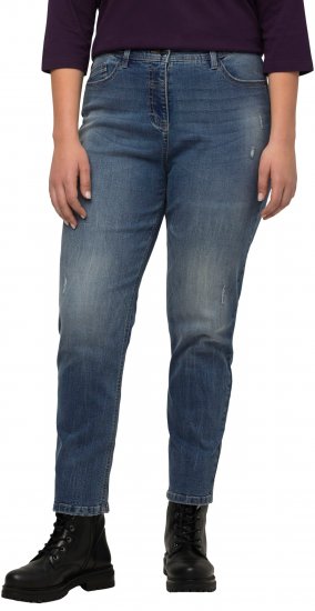 Ulla Popken Thermal Mom Jeans Blue Denim - Jeansy & Spodnie w Dużych Rozmiarach – Plus Size - 