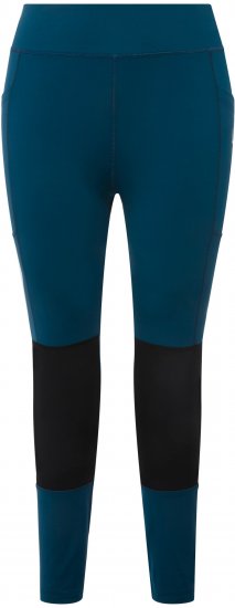 Ulla Popken High Waisted Hiking Leggings Blue - Jeansy & Spodnie w Dużych Rozmiarach – Plus Size - 