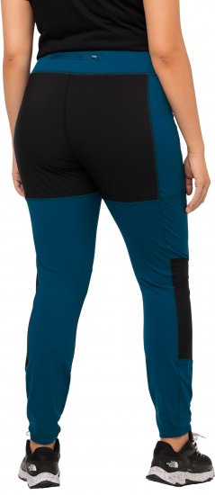 Ulla Popken High Waisted Hiking Leggings Blue - Jeansy & Spodnie w Dużych Rozmiarach – Plus Size - 