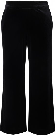 Ulla Popken Velvet Suit Pants Black - Jeansy & Spodnie w Dużych Rozmiarach – Plus Size - 
