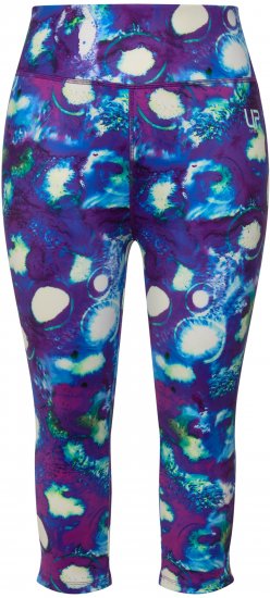 Ulla Popken Neon Bubble Quick Dry Leggings Blue - Jeansy & Spodnie w Dużych Rozmiarach – Plus Size - 