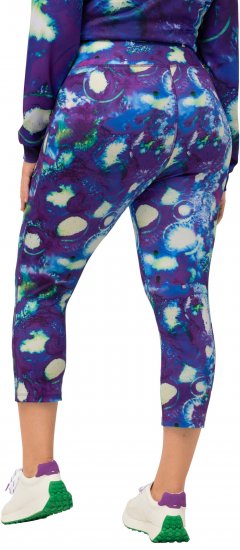 Ulla Popken Neon Bubble Quick Dry Leggings Blue - Jeansy & Spodnie w Dużych Rozmiarach – Plus Size - 