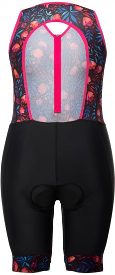 Ulla Popken Functional Padded Zip Front Cycling Leotard Black - Jeansy & Spodnie w Dużych Rozmiarach – Plus Size - 
