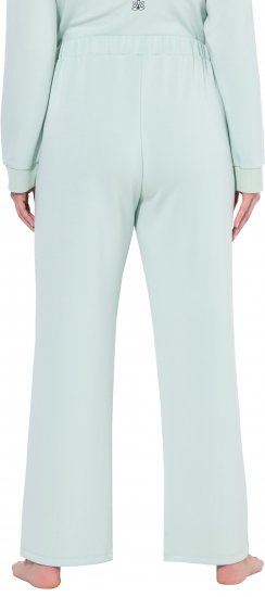 Ulla Popken Box Pleat Stretch Fit Yoga Pants Light Blue - Jeansy & Spodnie w Dużych Rozmiarach – Plus Size - 
