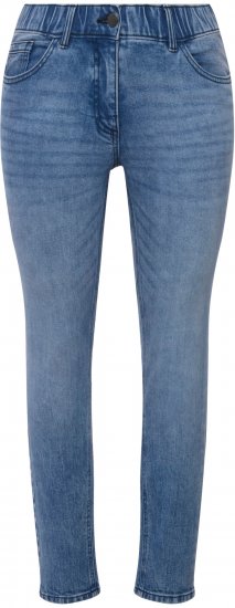 Ulla Popken Distressed Wash Jeans Blue - Jeansy & Spodnie w Dużych Rozmiarach – Plus Size - 