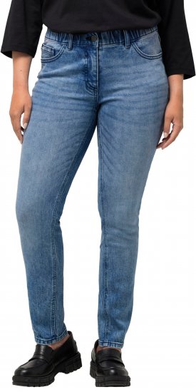 Ulla Popken Distressed Wash Jeans Blue - Jeansy & Spodnie w Dużych Rozmiarach – Plus Size - 