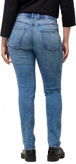 Ulla Popken Distressed Wash Jeans Blue - Jeansy & Spodnie w Dużych Rozmiarach – Plus Size - 