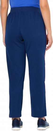 Ulla Popken Side Stripe Joggers Blue - Jeansy & Spodnie w Dużych Rozmiarach – Plus Size - 
