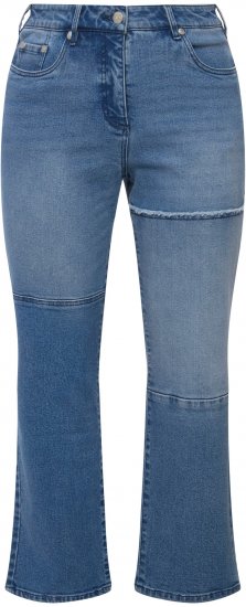Ulla Popken Patchwork Jeans Blue - Jeansy & Spodnie w Dużych Rozmiarach – Plus Size - 