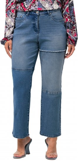 Ulla Popken Patchwork Jeans Blue - Jeansy & Spodnie w Dużych Rozmiarach – Plus Size - 